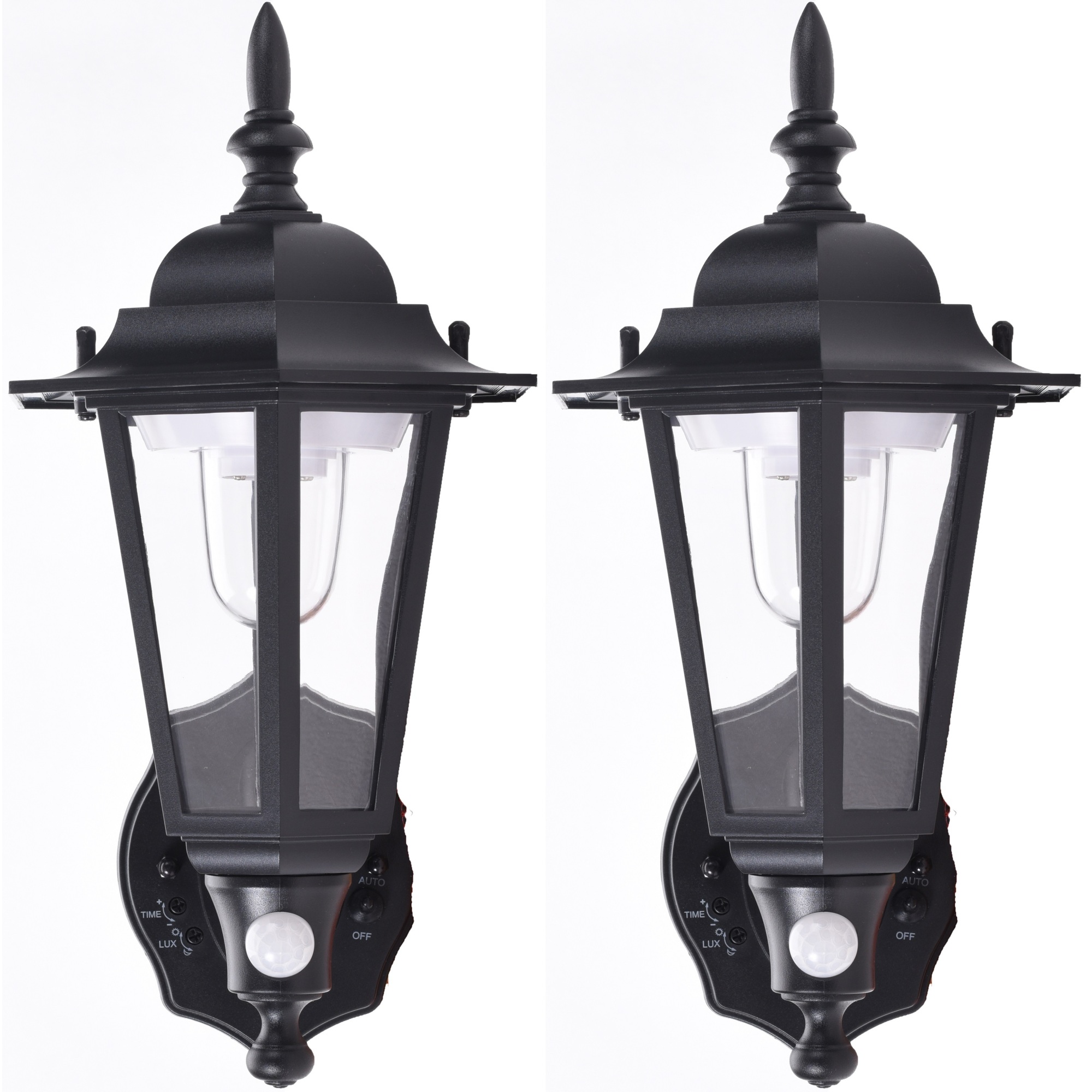 Maxsa Innovations Battery-Powered Motion-Activated LED Wall Sconce - Plastic, White, Weatherproof, 2-Pack, Model# 44719-2 Pack